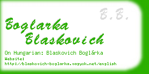 boglarka blaskovich business card
